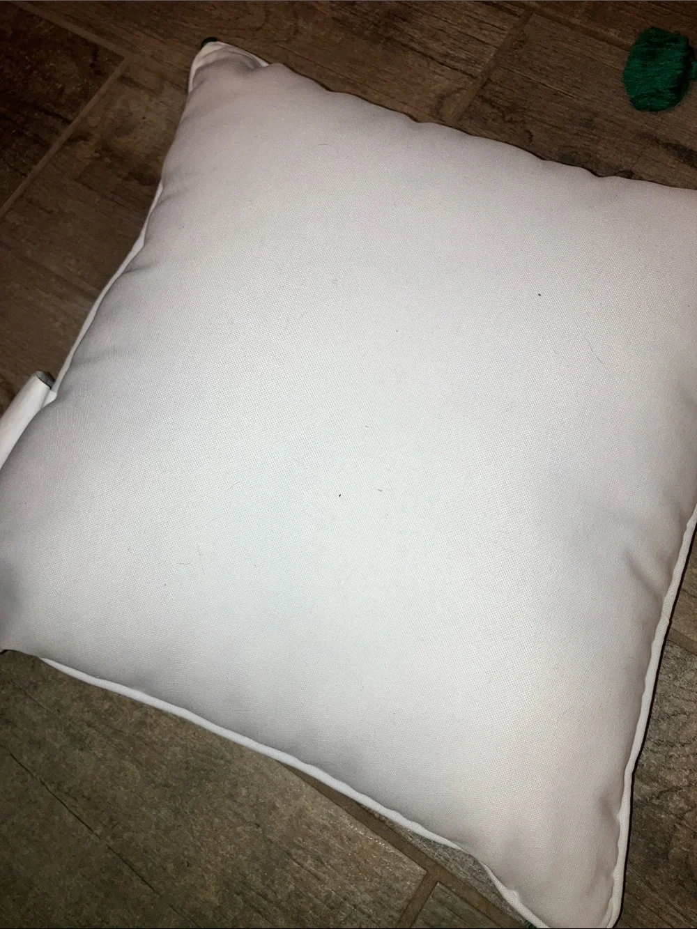 PIER 1 IMPORTS Throw Pillow Pair in Cream w/Grey Leaf and 4 Tassels